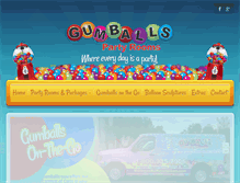 Tablet Screenshot of gumballspartyroom.com